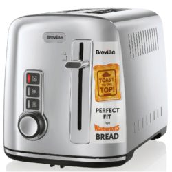 Breville VTT570 Perfect Fit for Warbutons 2 Slice Toaster in Polished Stainless